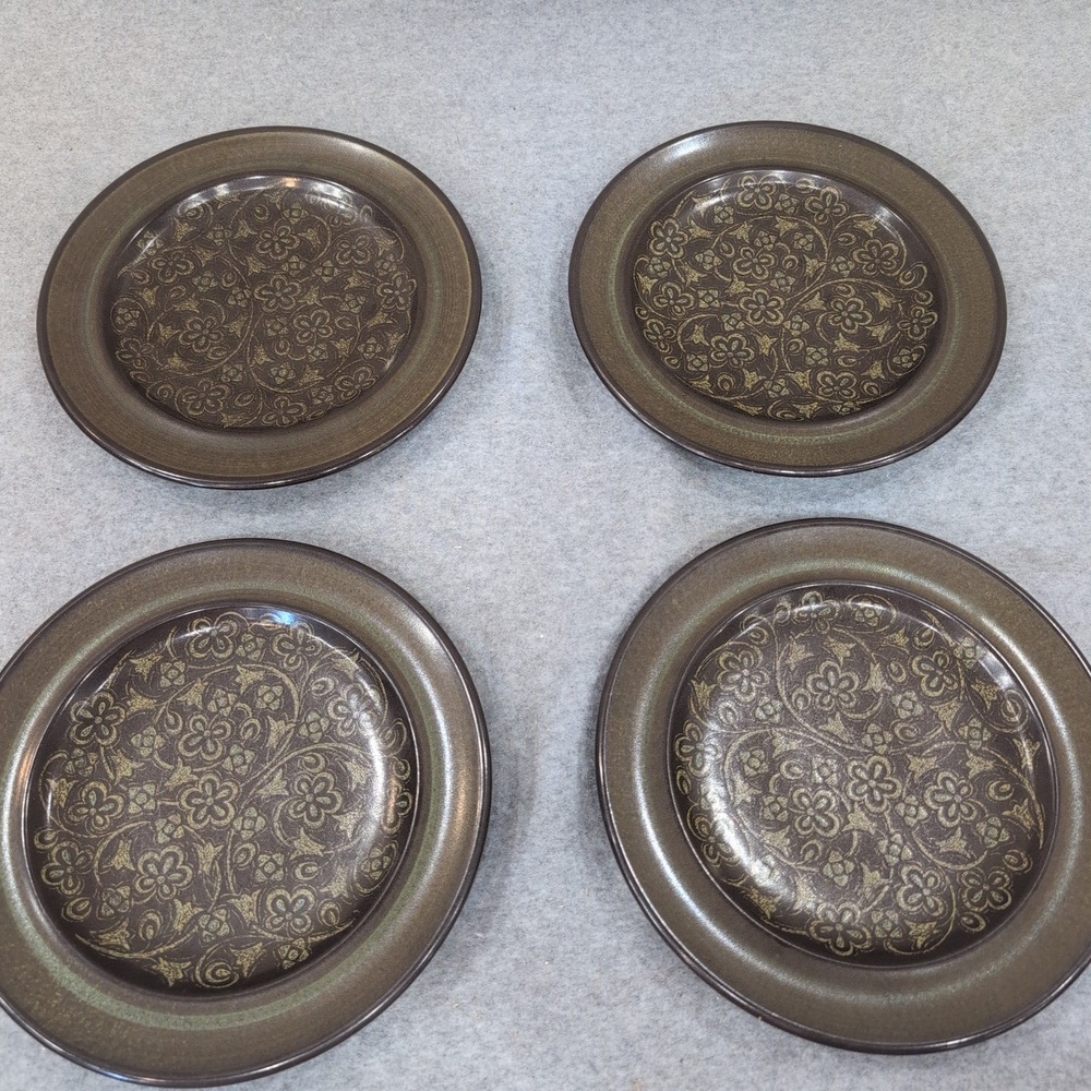 Franciscan Madeira Plates Set of 12 Dinner Salad Bread Butter Olive Green Brown - Picture 13 of 14